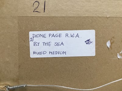 Lot 128 - Dione Page (b. 1936) watercolour, By the sea, 28 x 26cm, glazed frame