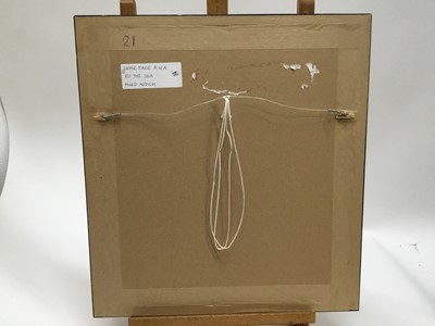 Lot 128 - Dione Page (b. 1936) watercolour, By the sea, 28 x 26cm, glazed frame