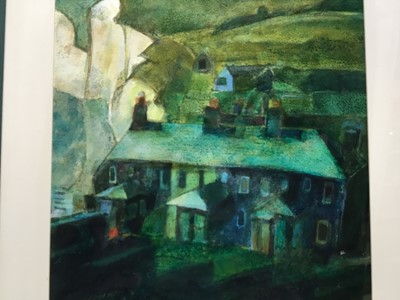 Lot 155 - Elizabeth Lawrence (contemporary) acrylic ‘Burling gap, Sussex’, signed, inscribed as titled verso, 48 x 44cm, glazed frame