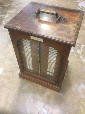 Lot 2404 - Fine Victorian slide cabinet and contents including slides by Ernie Ives
