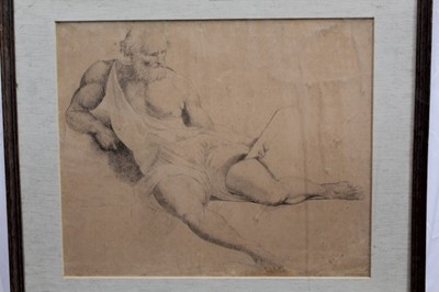 Lot 72 - Manner of James Barry (1741-1806) pair of drawings - studies of the Sistine Chapel after Michelangelo