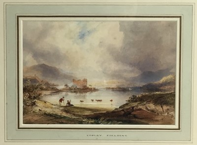 Lot 188 - Circle of Copley Fielding, watercolour, Loch scene