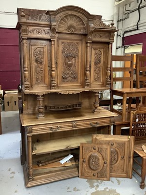 Lot 858 - Early 20th century Continental Carved oak dresser