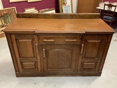 Lot 857 - 1930s oak sideboard with one draw and three cupboard doors