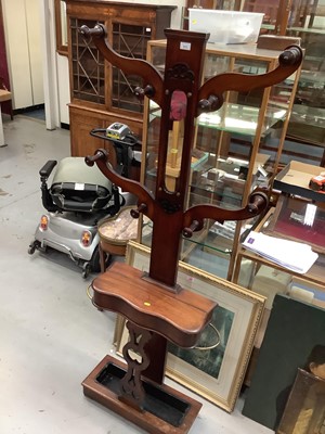 Lot 875 - Victorian mahogany hall stand