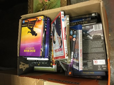 Lot 285 - Three boxes of CD's, DVD's and LP's