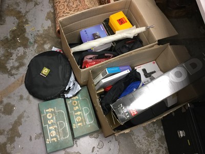 Lot 268 - Three boxes of cameras and accessories