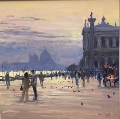 Lot 40 - John Osborne - oil on board - Venice