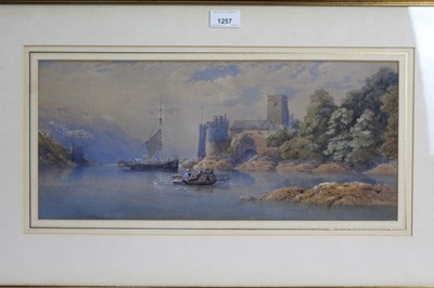 Lot 1257 - Attributed to Charles Rowbotham (1826-1904) - watercolour- Mouth of the river Dart