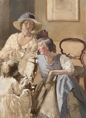 Lot 1174 - E. Grace Wheatley (1888-1970) oil on board - "Aunt Bo", 37cm x 27cm, unframed