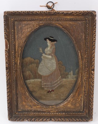 Lot 776 - Georgian framed felt work and needlework embroidery