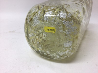 Lot 127 - Unusual large Aventurine art glass/studio glass vase with gold foil design, together with a matching bowl