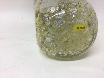Lot 127 - Unusual large Aventurine art glass/studio glass vase with gold foil design, together with a matching bowl