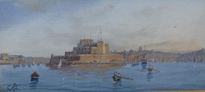 Lot 38 - Gaetano Esposito (1852-1911) two gouache depictions of Valletta