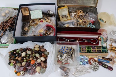 Lot 13 - Quantity of vintage costume jewellery and bijouterie