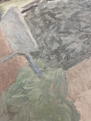 Lot 1700 - *Mary Potter (1900-1981) oil on board - The Terrace, 40cm x 35cm, framed