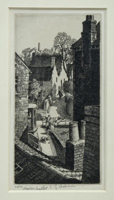 Lot 1840 - *Stanley Roy Badmin (1906-1989) signed limited edition etching – Shepton Mallet, Somerset, 40/50, in glazed gilt frame
