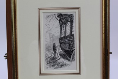 Lot 1836 - *Ernest Howard Shepard (1879-1976) pen and ink - The Mermaid Looked Through the Lighted Window, in glazed gilt frame 
Provenance: Chris Beetles Gallery