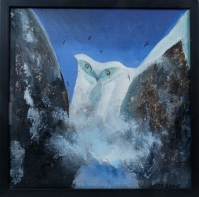 Lot 1135 - *Keith Grant (b.1930) oil on canvas - The Owl Glacier, signed and inscribed verso, framed 
Provenance: Chris Beetles Gallery