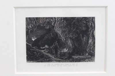 Lot 1770 - Samuel Palmer (1805-1881) pair of etchings - The Sepulchre and The Cypress Grove, in glazed gilt frames 
Provenance: Goldmark Gallery