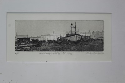 Lot 1905 - Derek Chambers, four signed limited edition etchings - Aldeburgh and others, one framed