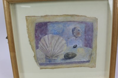 Lot 1900 - Caroline McAdam Clark (b.1947), gouache - Shell Poem II, signed