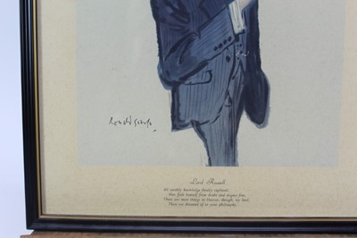 Lot 1780 - *Ronald Searle set of twelve Punch cartoons - Heroes of our Time, in glazed frames