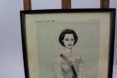 Lot 1780 - *Ronald Searle set of twelve Punch cartoons - Heroes of our Time, in glazed frames