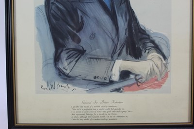 Lot 1780 - *Ronald Searle set of twelve Punch cartoons - Heroes of our Time, in glazed frames