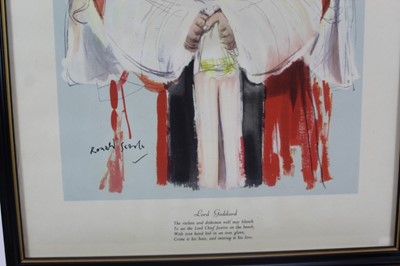 Lot 1780 - *Ronald Searle set of twelve Punch cartoons - Heroes of our Time, in glazed frames