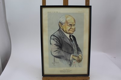 Lot 1780 - *Ronald Searle set of twelve Punch cartoons - Heroes of our Time, in glazed frames