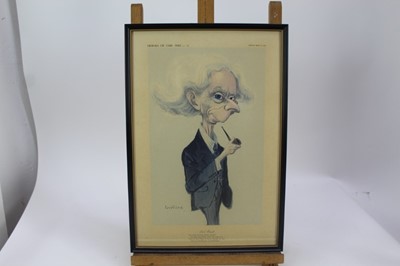 Lot 1780 - *Ronald Searle set of twelve Punch cartoons - Heroes of our Time, in glazed frames