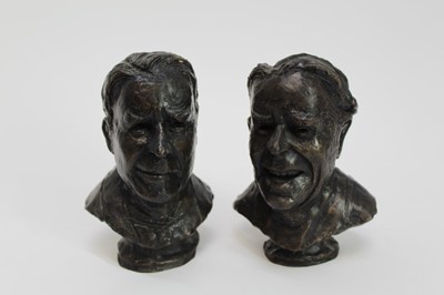 Lot 135 - Pye, pair of signed limited edition bronze figure head sculptures