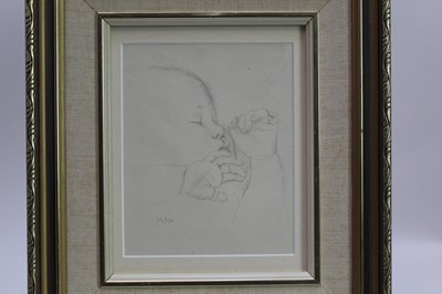 Lot 87 - Robert Sargent Austin (1895-1973) pair of pencil drawings - Restful Sleep and Baby Asleep, one dated, in glazed gilt frames 
Provenance: Chris Beetles Gallery, London