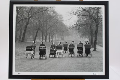 Lot 1804 - Lord Snowdon signed limited edition photograph - Nannies on Rotten Row, London, 1958, 2/50, in glazed frame 
Provenance: Chris Beetles Gallery, London