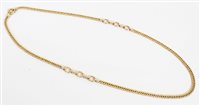 Lot 3289 - Auritalia gold (18ct) curb link necklace with...