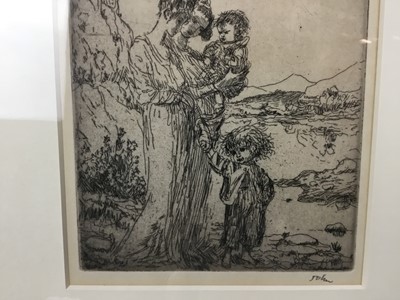 Lot 1772 - *Augustus John (1878-1961) signed etching - Rambling by the Lake, 24/50