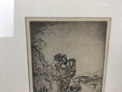Lot 1772 - *Augustus John (1878-1961) signed etching - Rambling by the Lake, 24/50
