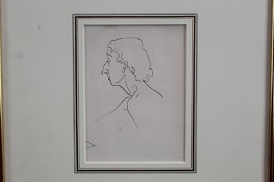 Lot 1773 - *Mervyn Peake (1911-1968) pen and ink - Female Model, in glazed gilt frame 
Provenance: Chris Beetles Gallery, London