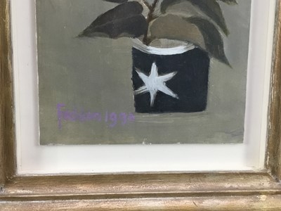 Lot 1775 - *Mary Fedden (1915-2012) oil on board - Lilac Rose, signed and dated 1990, 20cm x 16cm, in glazed gilt frame Provenance: Thompson’s Gallery, London