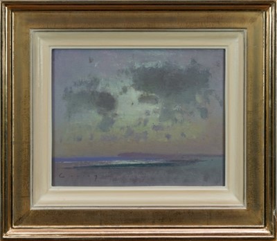 Lot 1771 - Fred Cuming (b.1930) oil on board - Deserted Beach, signed, framed