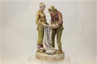 Lot 1003 - Royal Dux figure group dePicturesting figures...