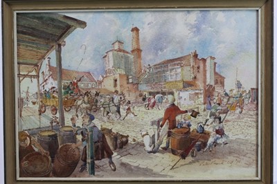 Lot 1763 - Peter Proud, watercolour - Adnams Brewery, Southwold, signed and dated 
‘70, in glazed frame