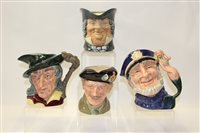 Lot 1004 - Four Royal Doulton character jugs - Parson,...