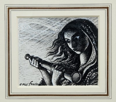 Lot 1829 - Eric Fraser (1902-1983) pen, ink and bodycolour - Hardy's The Return of the Native, signed, in glazed gilt frame 
Provenance:  Chris Beetles Ltd, London