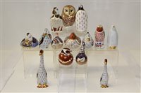 Lot 1007 - Nine Royal Crown Derby paperweights including...