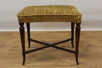 Lot 1413 - Early 20th century kidney shaped beech framed stool