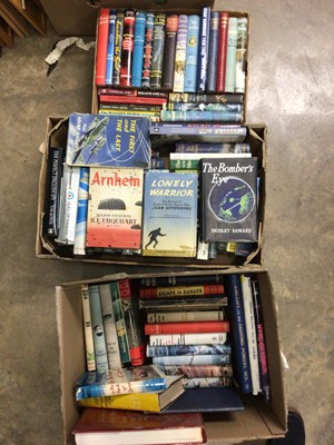 Lot 212 - Three boxes of Second World War fiction and non-fiction books