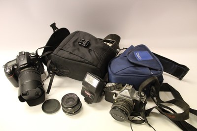 Lot 2715 - Pentax camera and a Nikon D90 camera