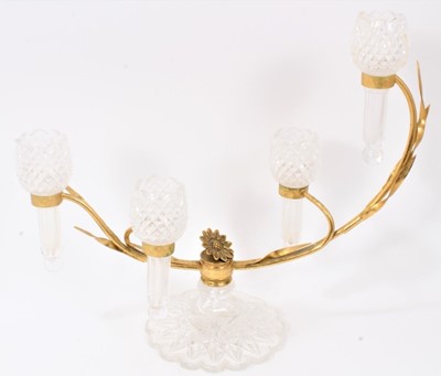 Lot 33 - Good stylish four branch glass centrepiece